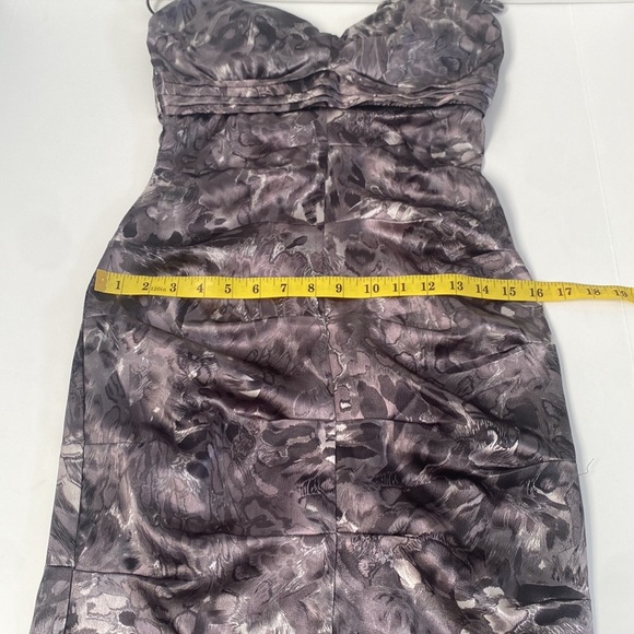 Metallic shimmery snake leopard print bodycon ruched fitted dress size XS - Picture 8 of 9